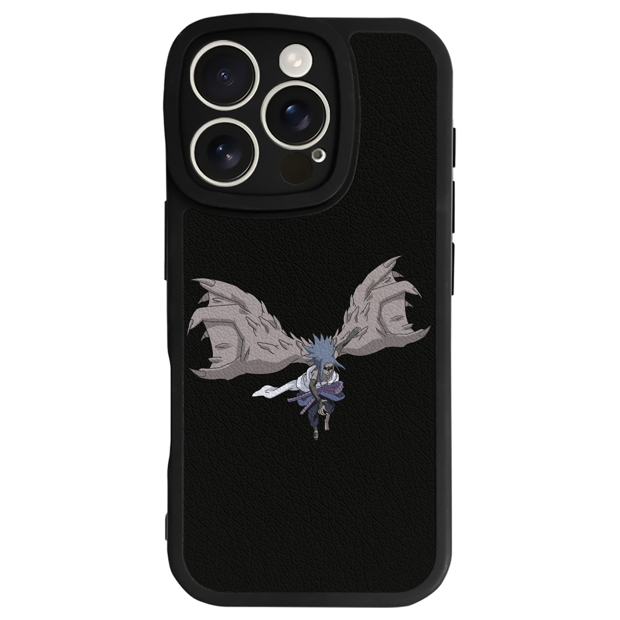 （画像用） NARUTO -ナルト- うちは サスケ Uchiha Sasuke 【iPhone 16シリーズ対応】シリコンスマホケース（レザー調） 材質：シリコン